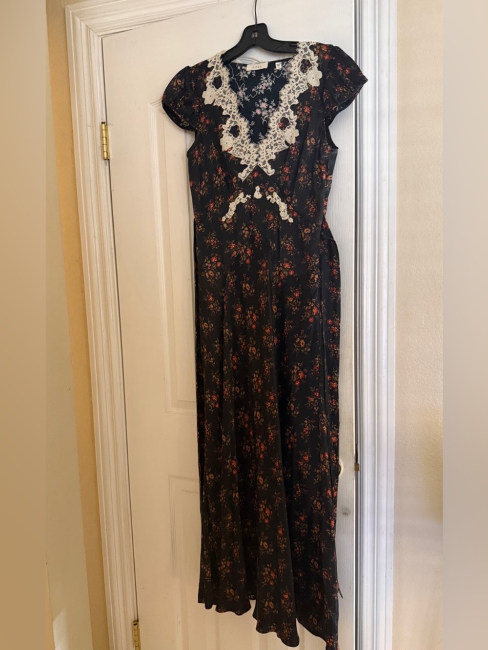 DÔEN
Coraline floral-print satin midi dress